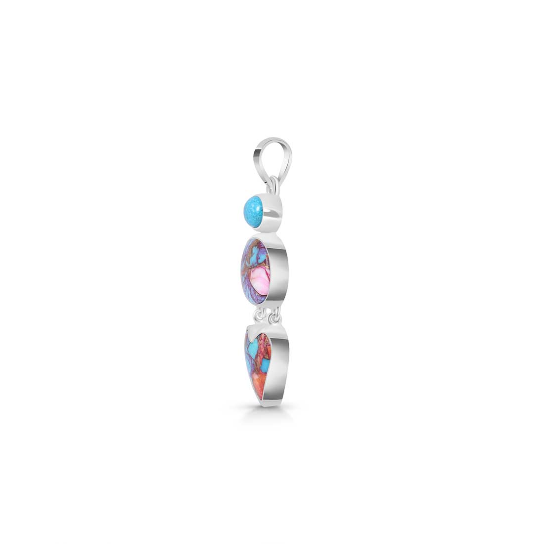 Spiny Oyster Turquoise Pendant-(TRO-P-85.)