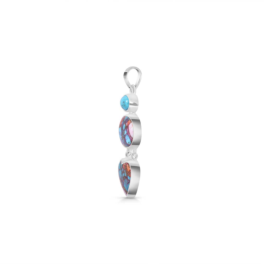 Spiny Oyster Turquoise Pendant-(TRO-P-86.)
