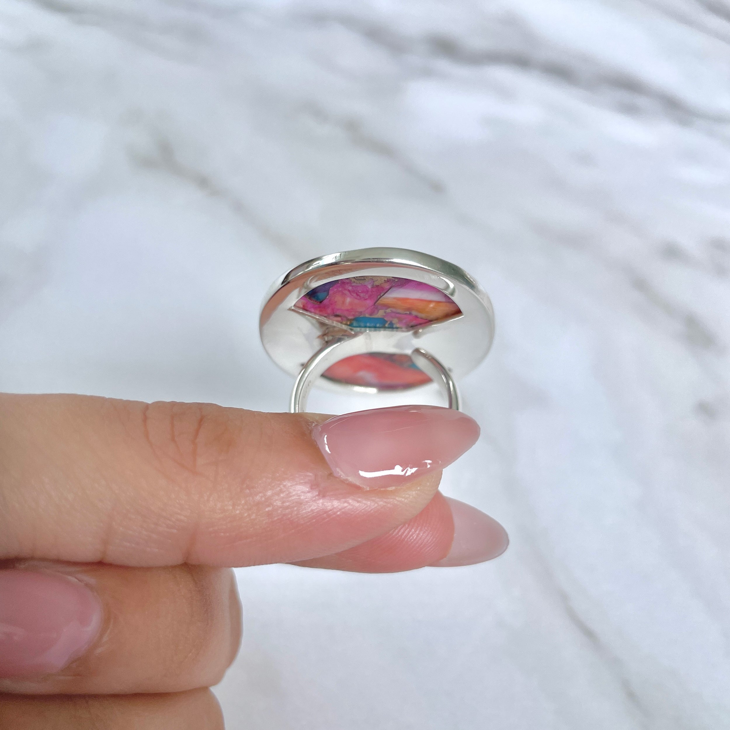 Spiny Oyster Turquoise Ring-(TRO-R-107.)