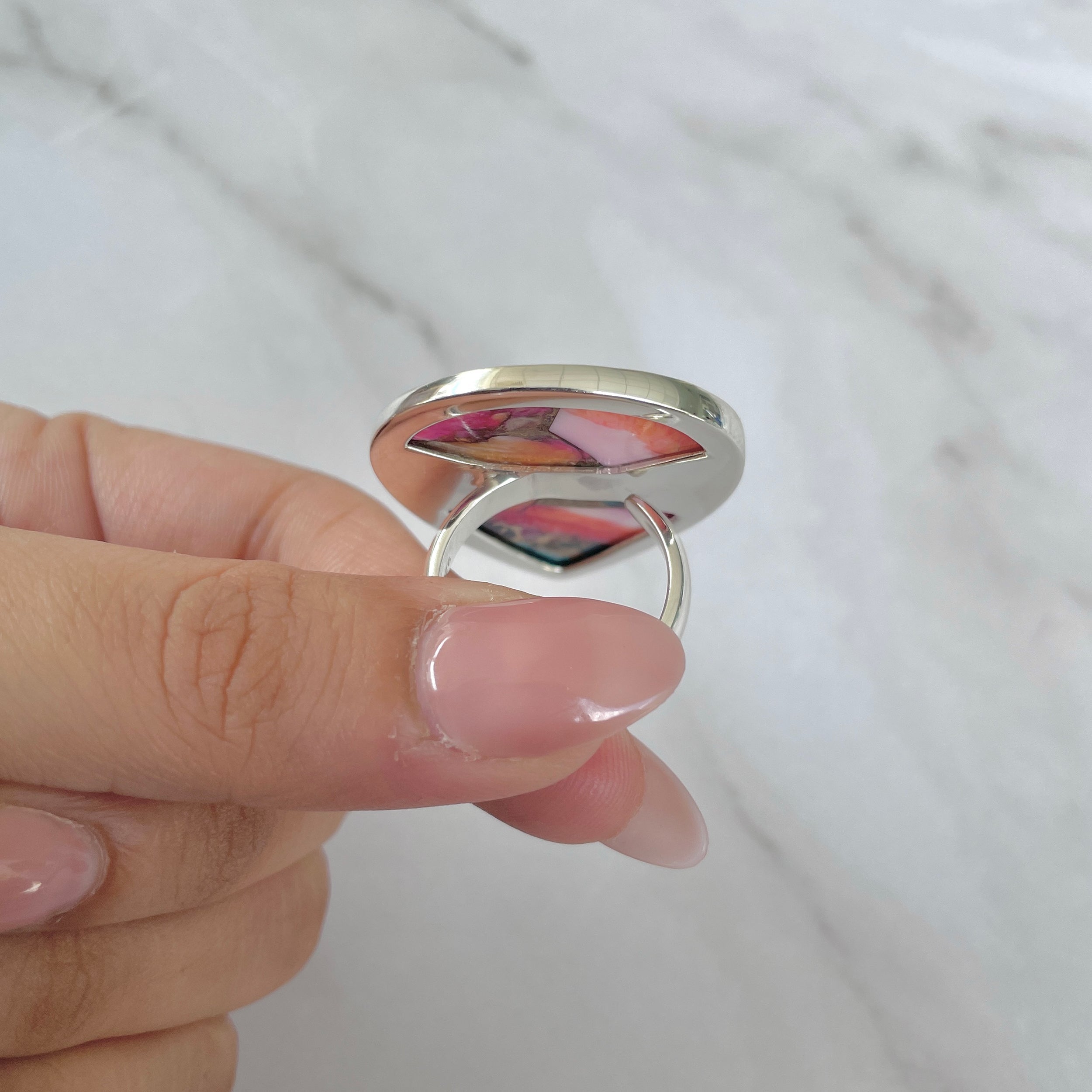 Spiny Oyster Turquoise Ring-(TRO-R-150.)