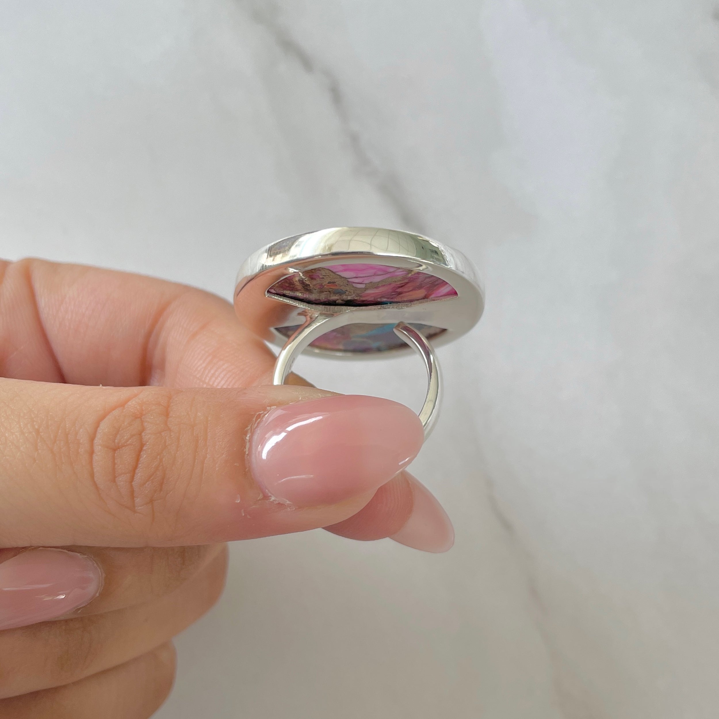 Spiny Oyster Turquoise Ring-(TRO-R-152.)