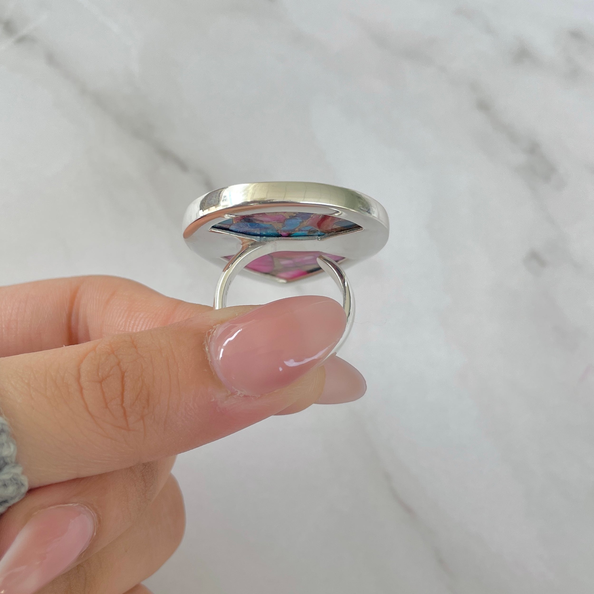 Spiny Oyster Turquoise Ring-(TRO-R-160.)