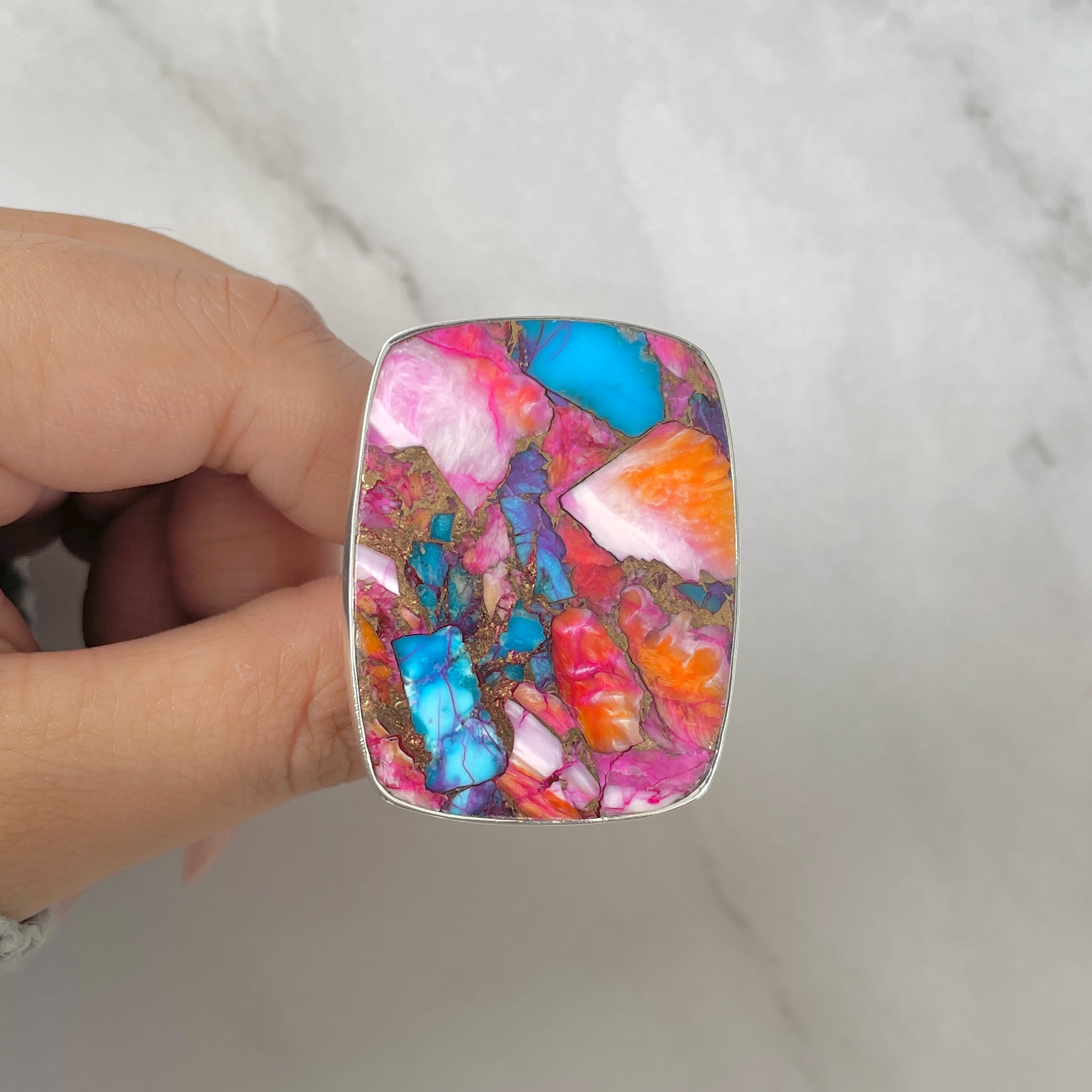 Spiny Oyster Turquoise Ring-(TRO-R-172.)