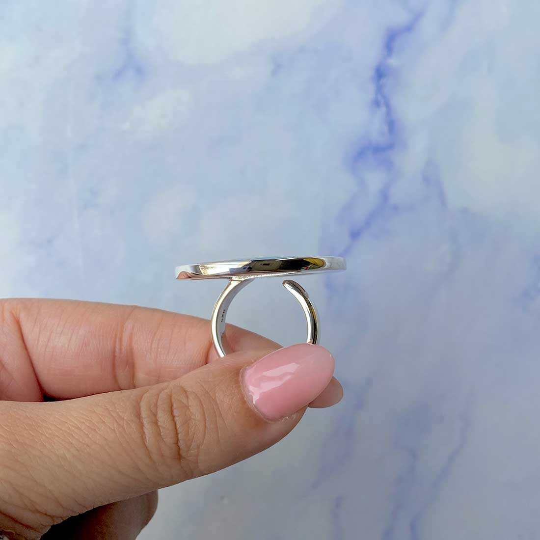 Spiny Oyster Turquoise Adjustable Ring-(TRO-R-72.)