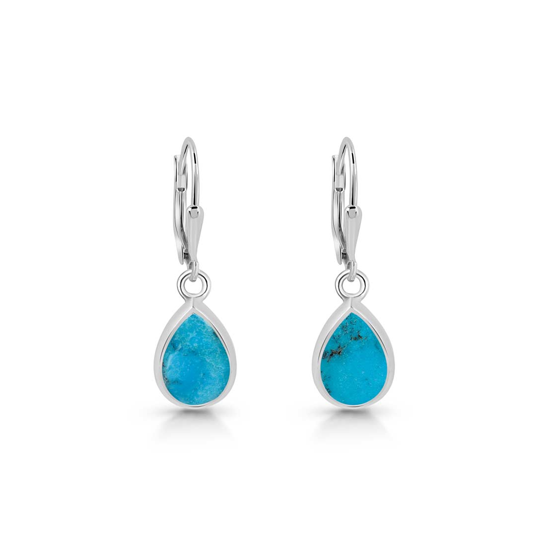 Turquoise Leverback Earring-(TRQ-SE-558.)