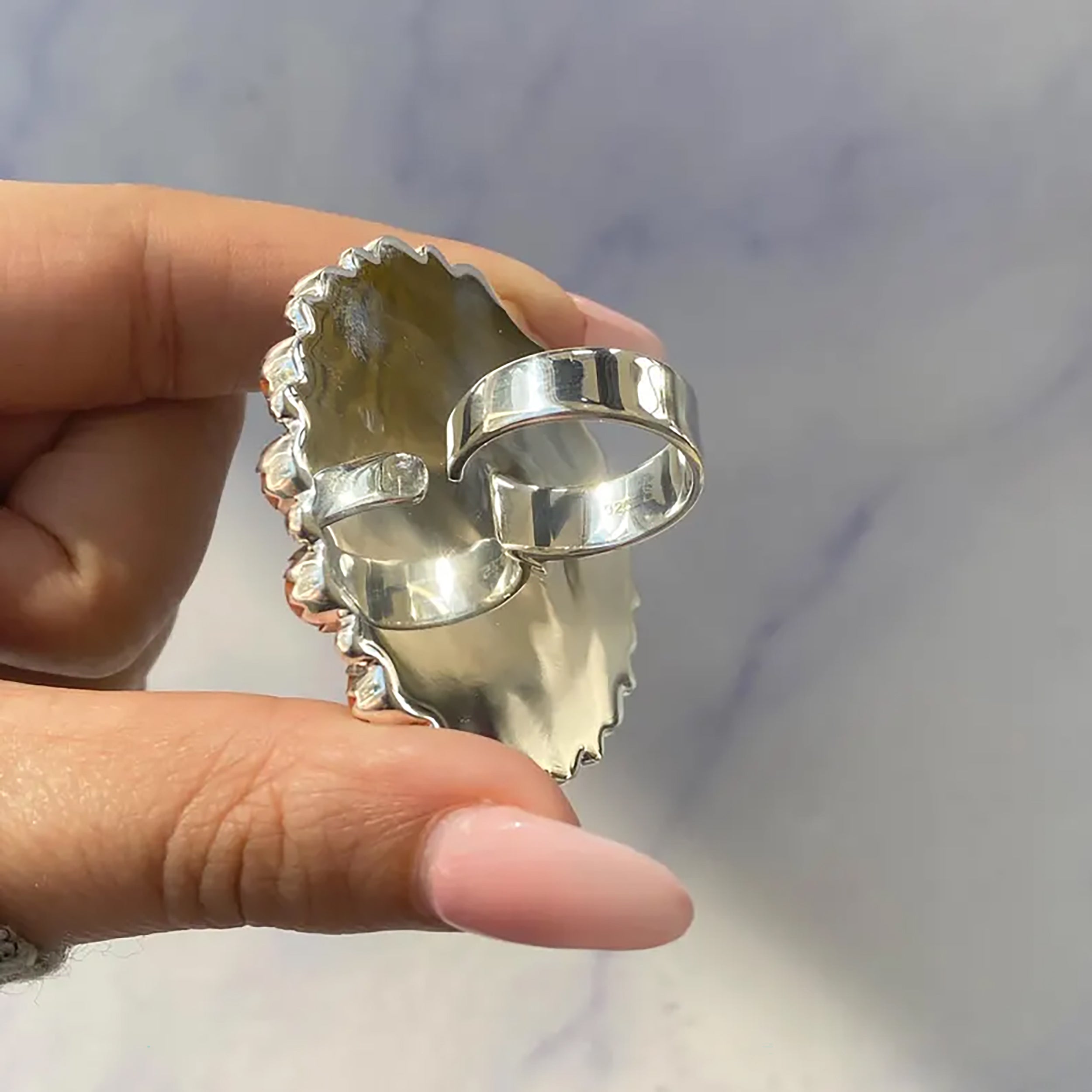 Turquoise Flower Ring-(TRQ-FLR-16.)