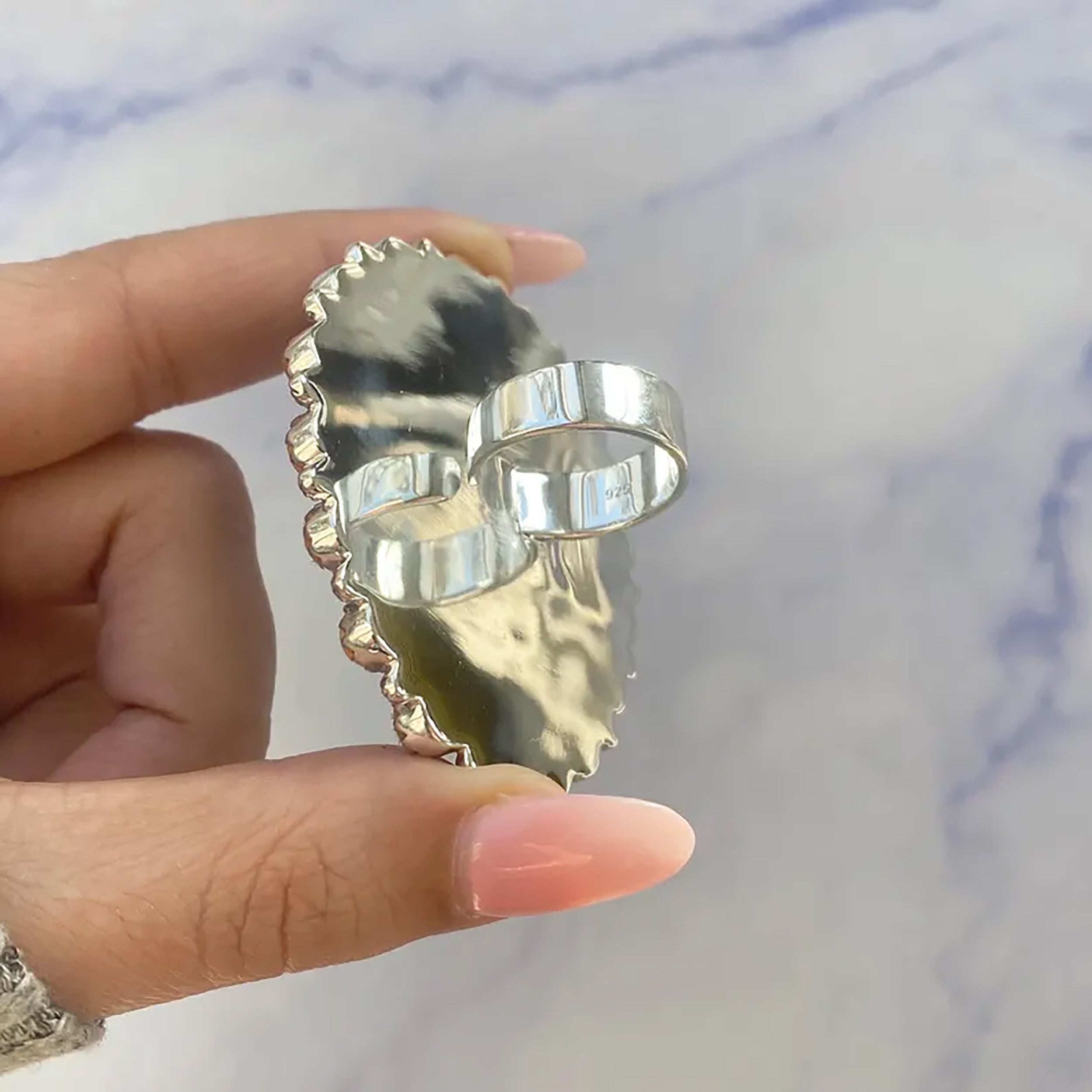 Turquoise Flower Ring-(TRQ-FLR-20.)