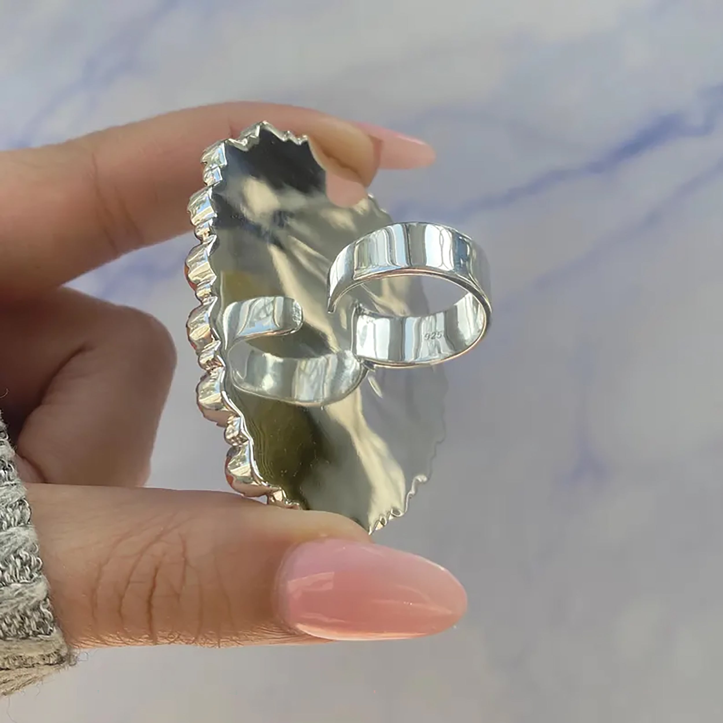 Turquoise Flower Ring-(TRQ-FLR-21.)