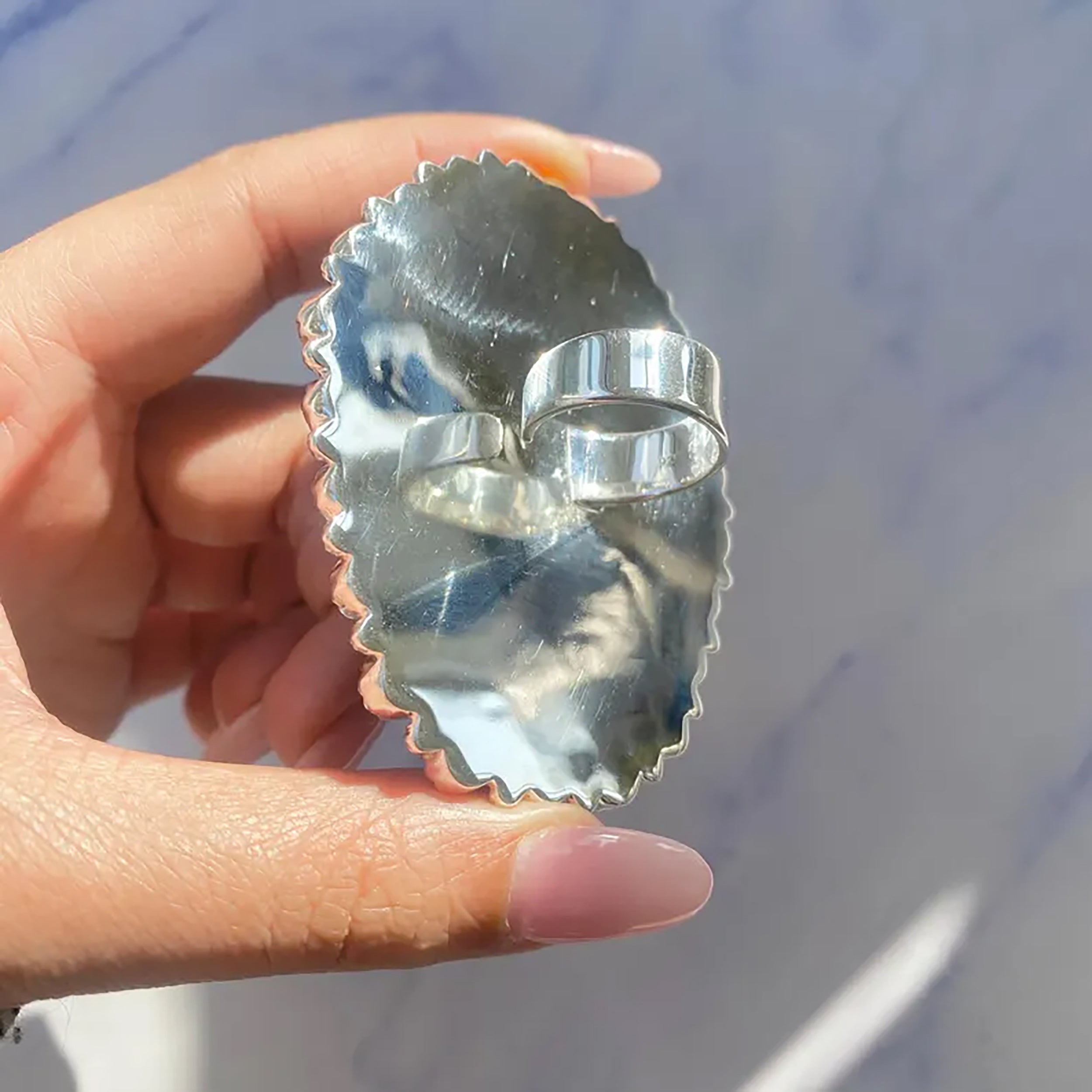 Turquoise Flower Ring-(TRQ-FLR-23.)