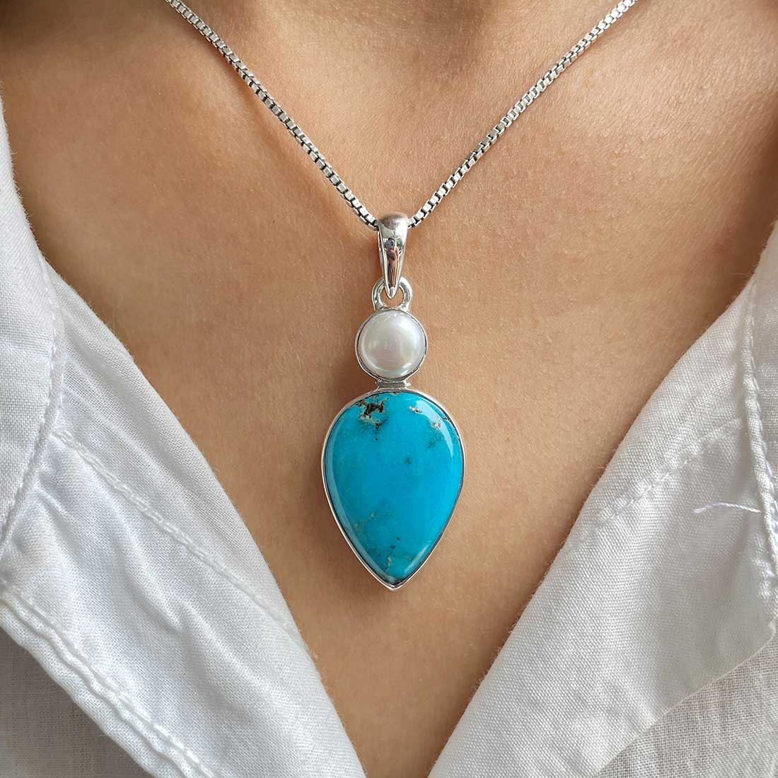 Turquoise Pendant-(TRQ-P-80.)