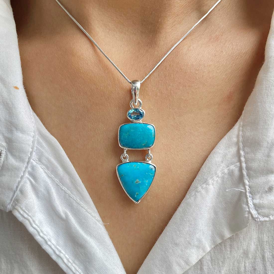 Turquoise Pendant-(TRQ-P-84.)