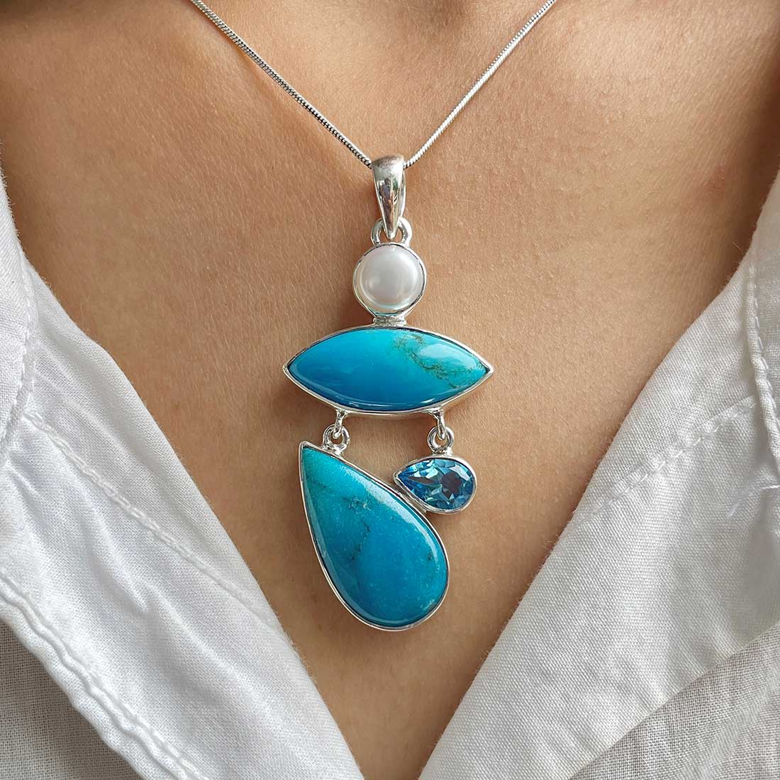 Turquoise Pendant-(TRQ-P-87.)