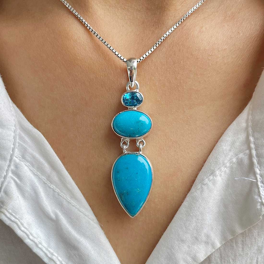 Turquoise Pendant-(TRQ-P-89.)