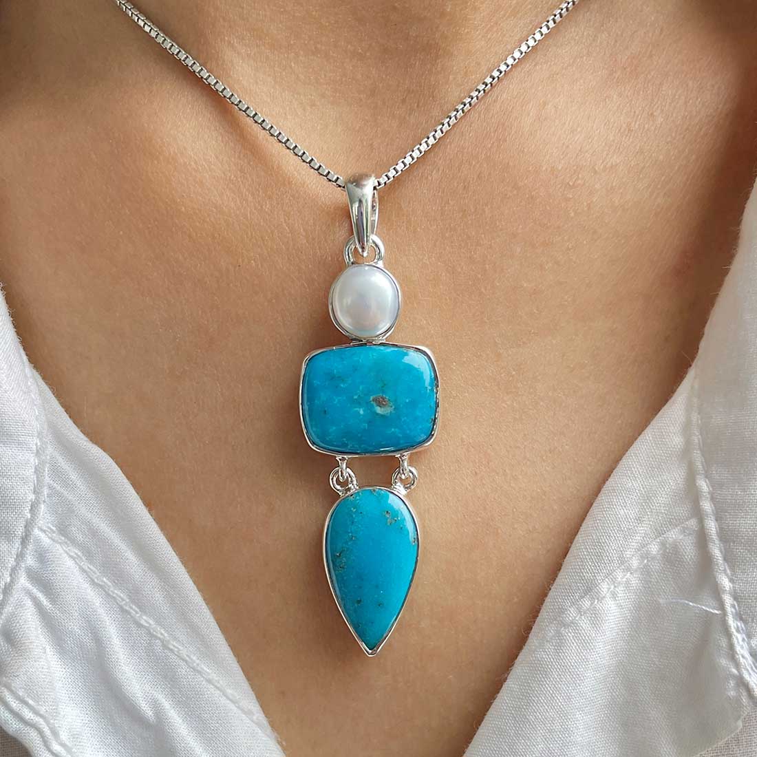 Turquoise Pendant-(TRQ-P-92.)