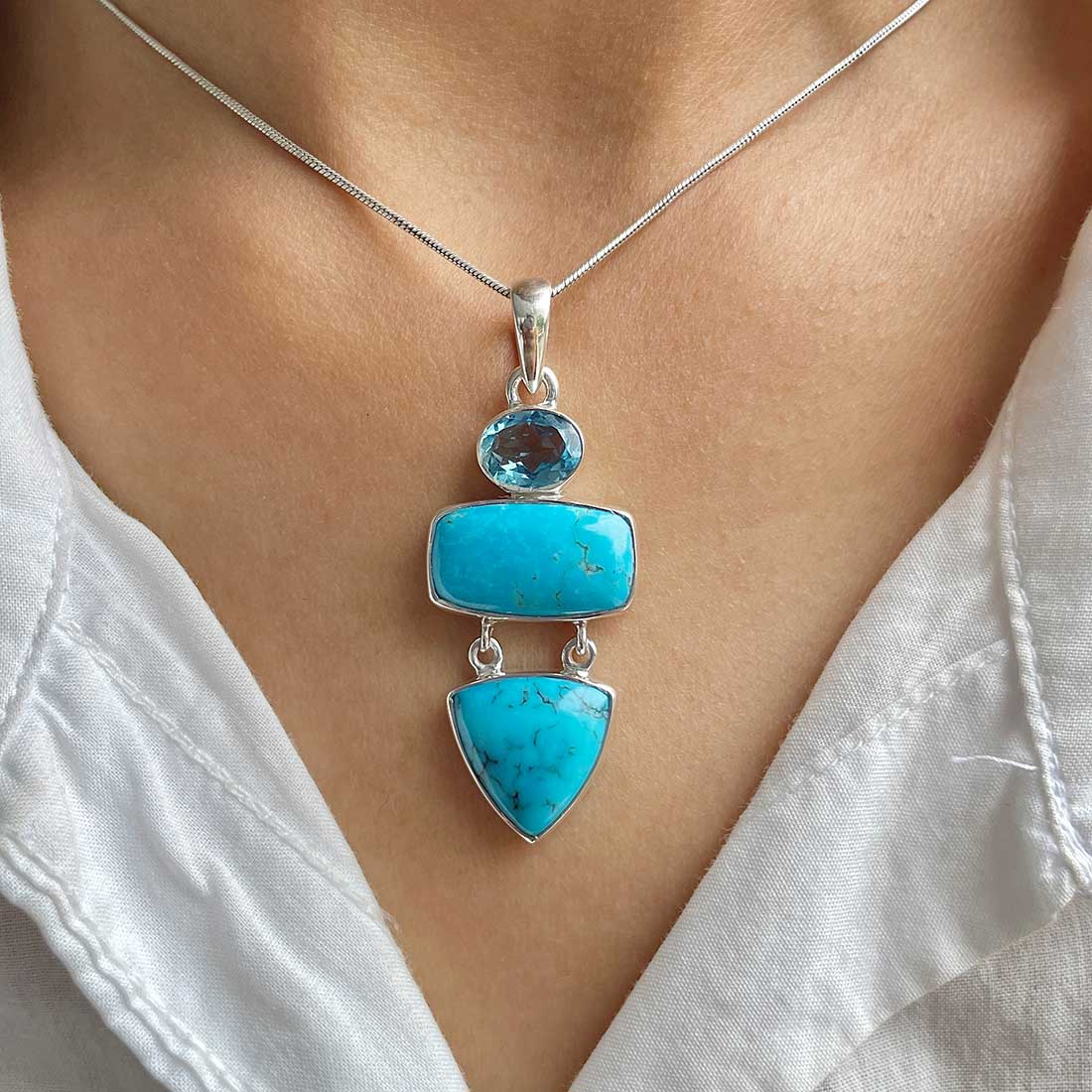 Turquoise Pendant-(TRQ-P-96.)