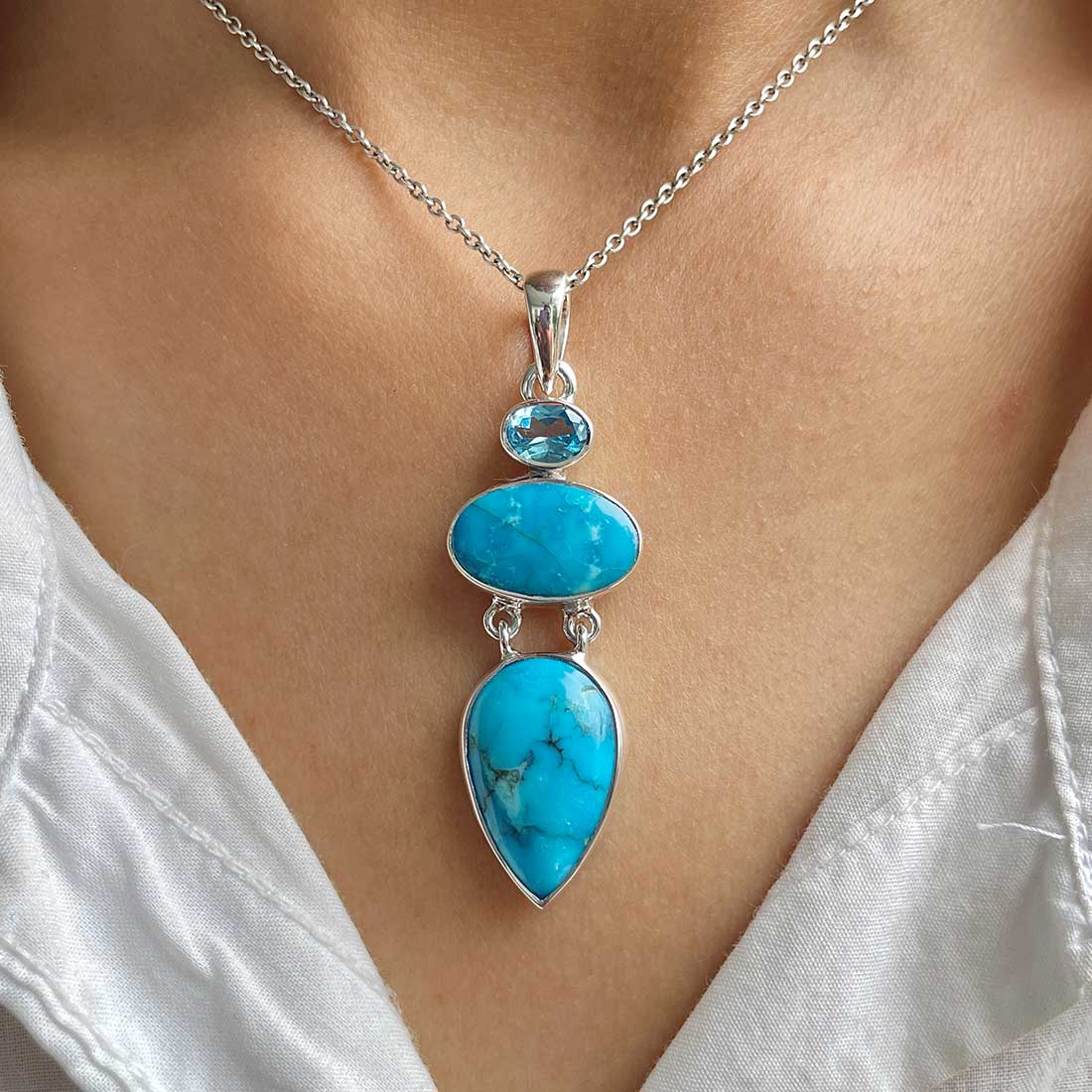 Turquoise Pendant-(TRQ-P-97.)