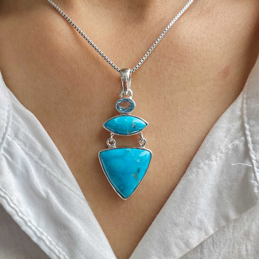 Turquoise Pendant-(TRQ-P-98.)