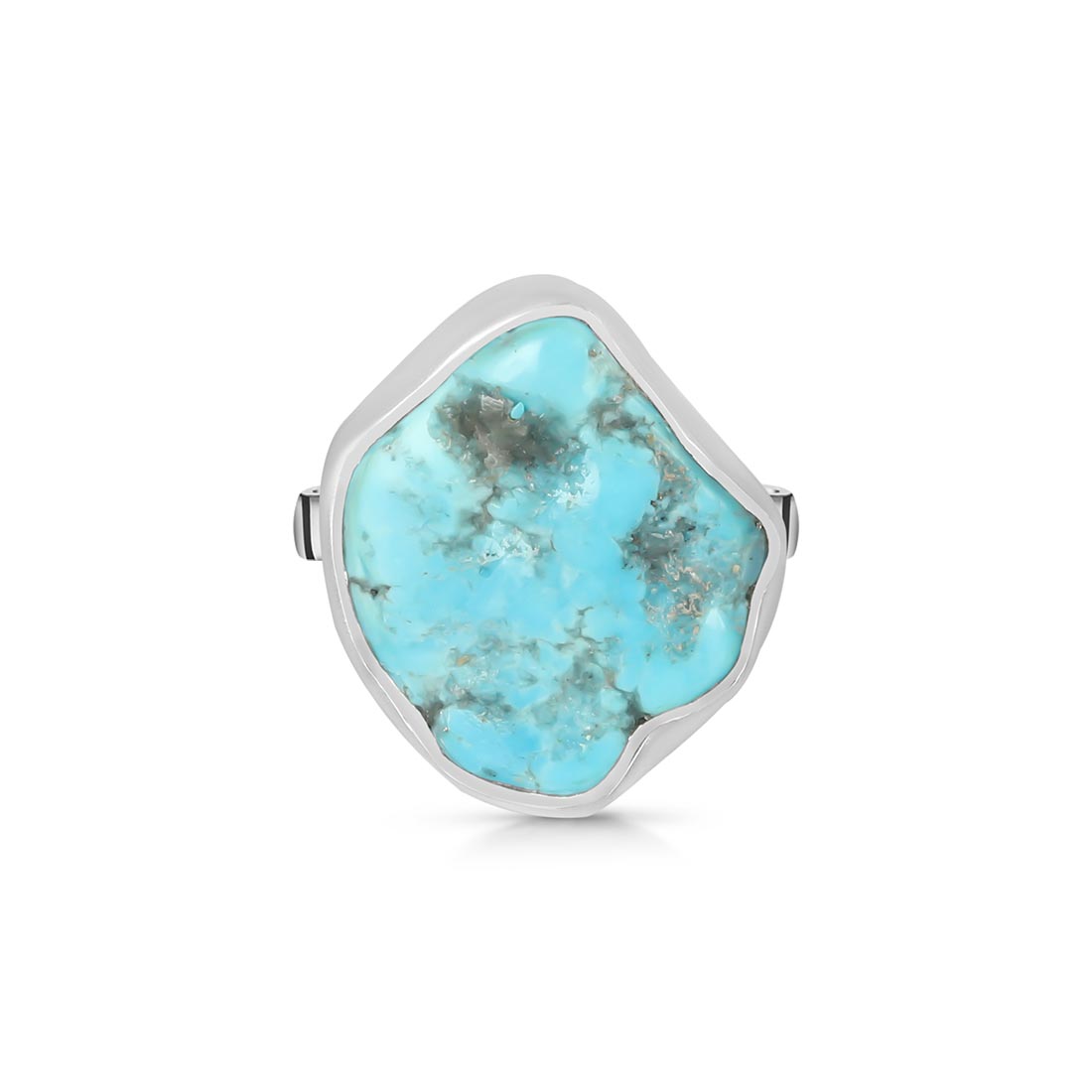 Turquoise (Rough) Adjustable Ring-(TRQ-R-100)