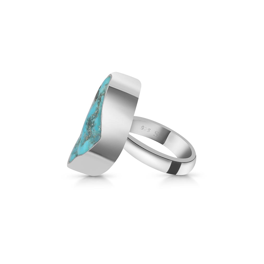 Turquoise (Rough) Adjustable Ring-(TRQ-R-100)