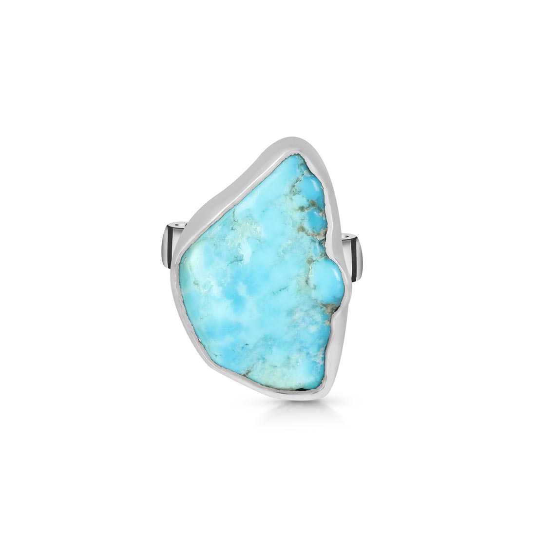 Turquoise (Rough) Adjustable Ring-(TRQ-R-102)