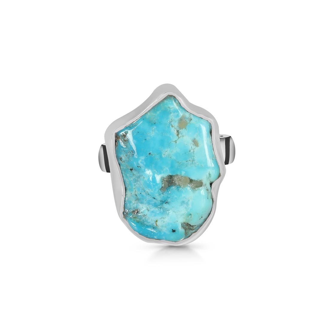 Turquoise (Rough) Adjustable Ring-(TRQ-R-103)