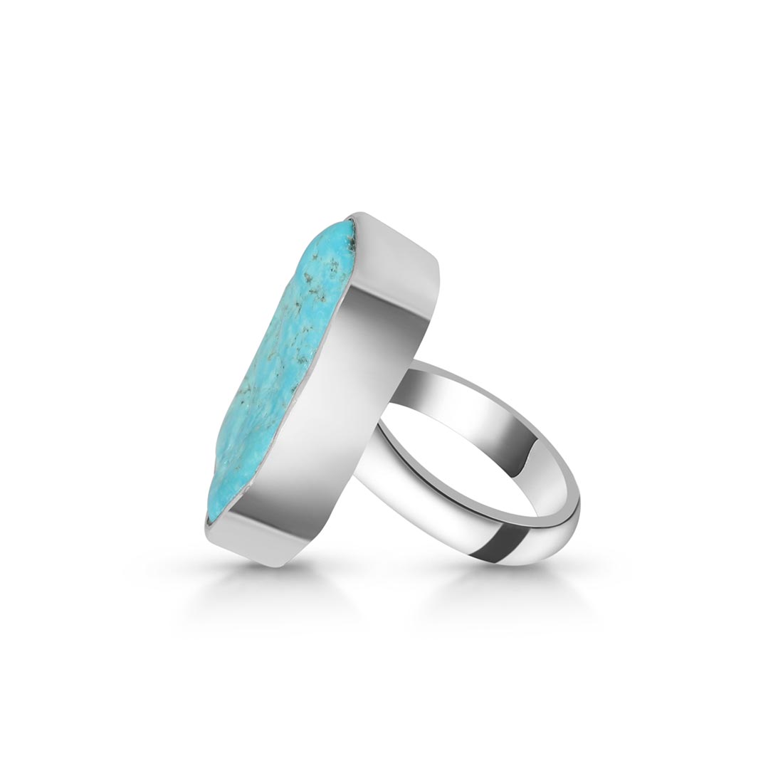 Turquoise (Rough) Adjustable Ring-(TRQ-R-104)
