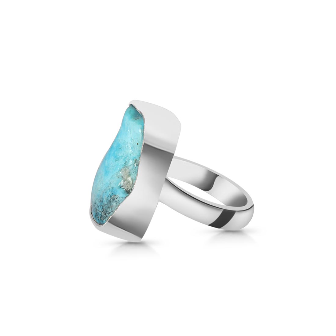 Turquoise (Rough) Adjustable Ring-(TRQ-R-120)