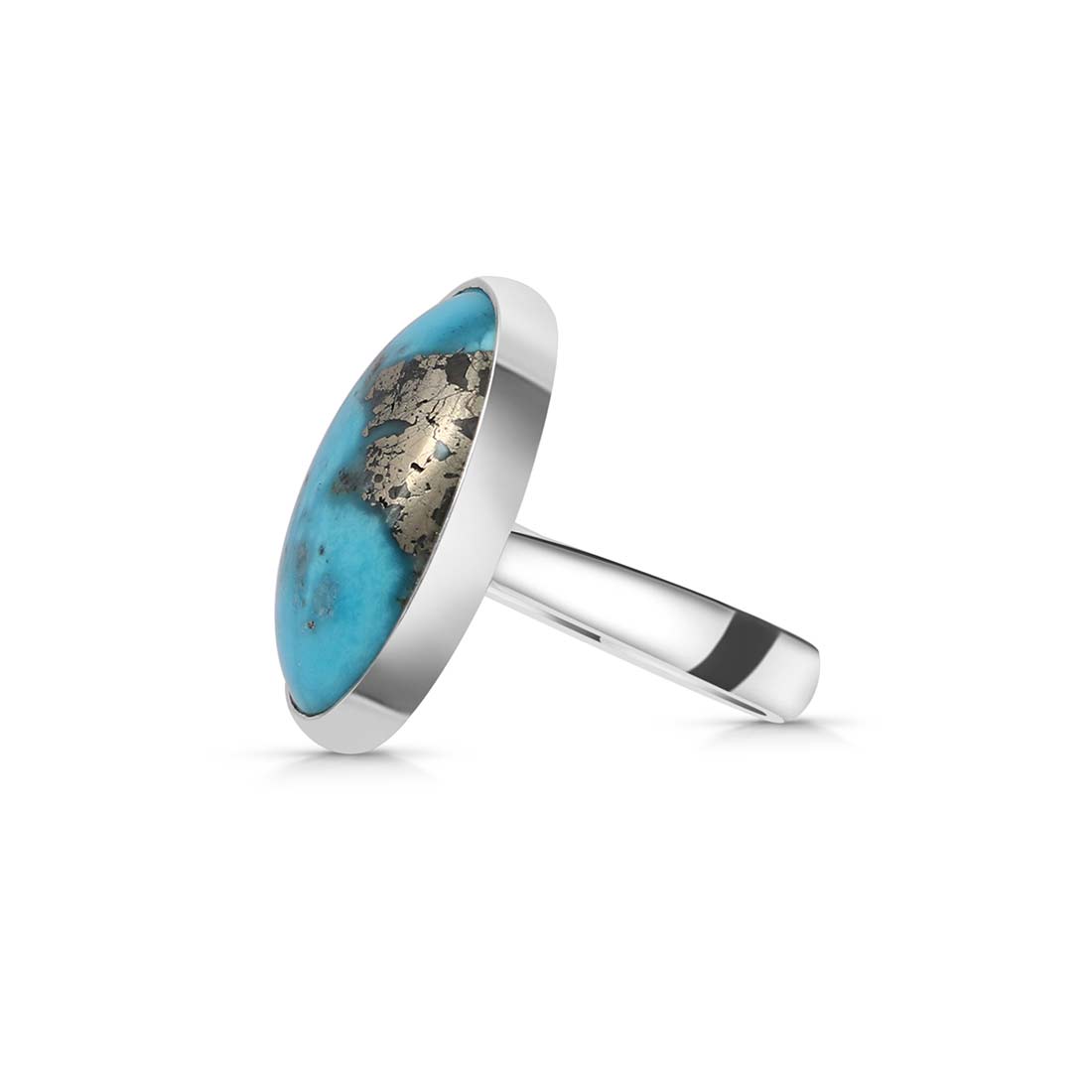 Turquoise Adjustable Ring-(TRQ-R-138.)