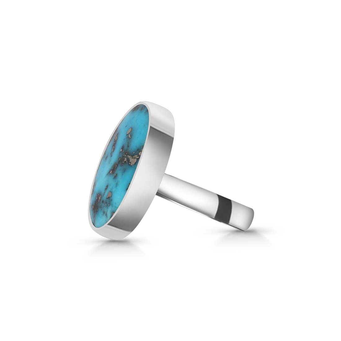 Turquoise Adjustable Ring-(TRQ-R-159.)
