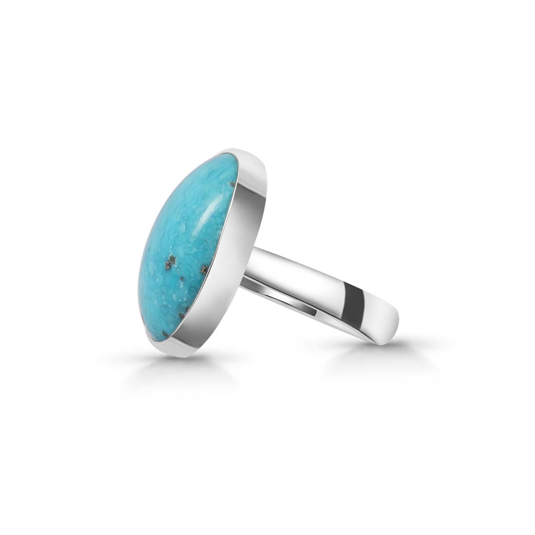 Turquoise Adjustable Ring-(TRQ-R-163.)