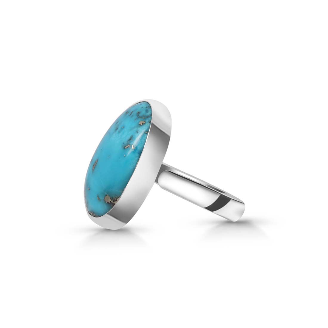 Turquoise Adjustable Ring-(TRQ-R-164.)