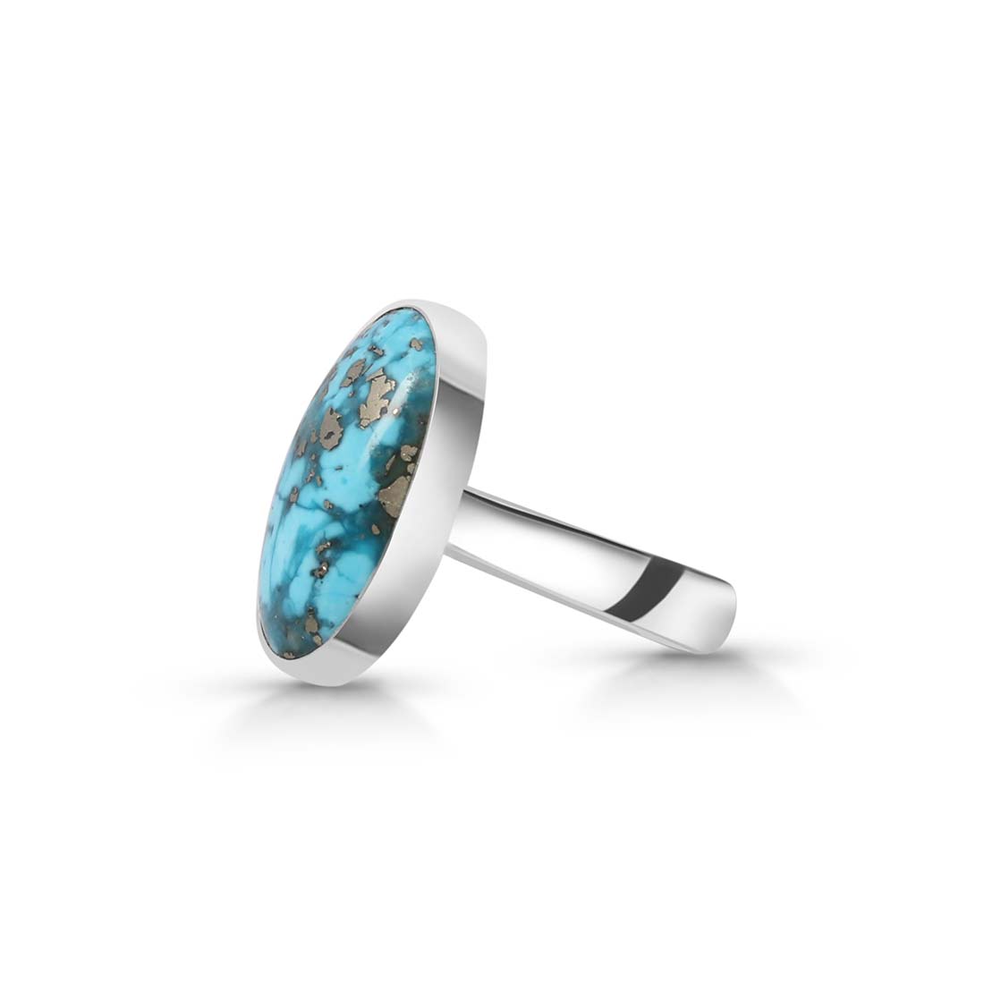 Turquoise Adjustable Ring-(TRQ-R-165.)