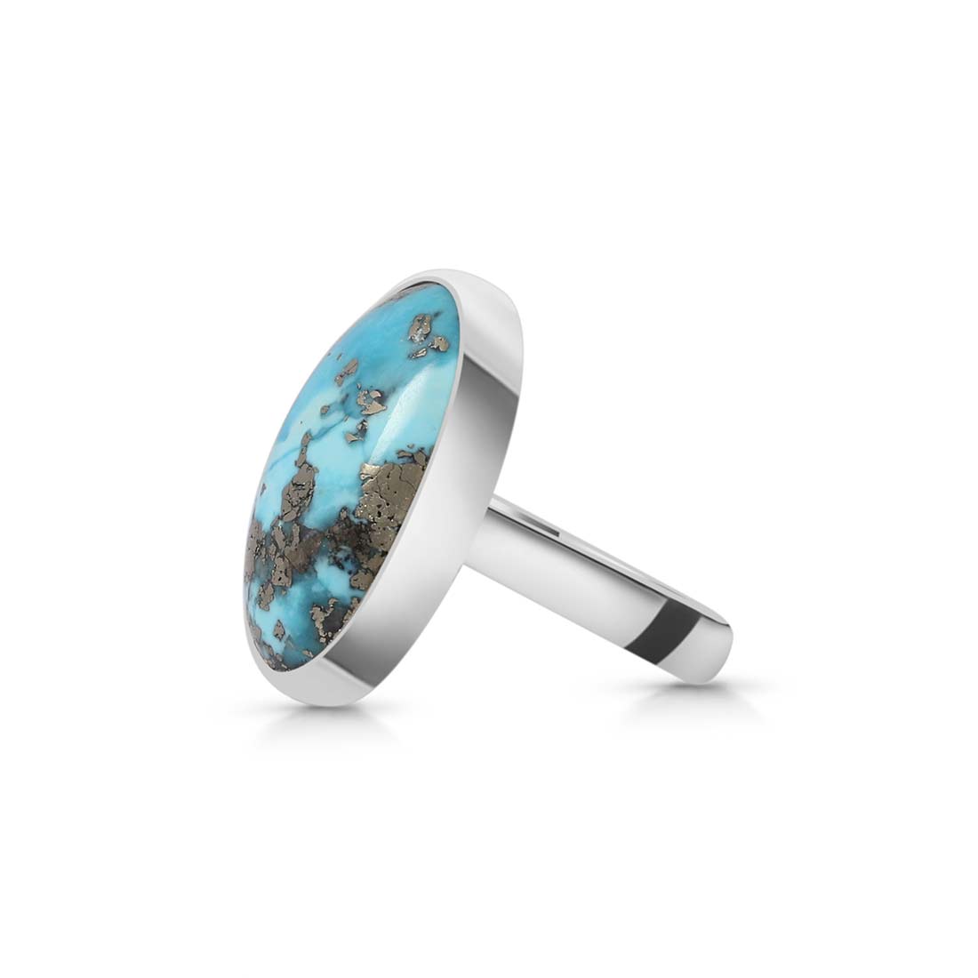 Turquoise Adjustable Ring-(TRQ-R-167.)