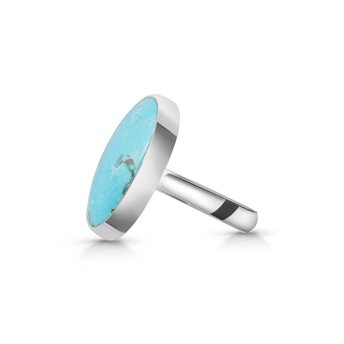 Turquoise Adjustable Ring-(TRQ-R-174.)