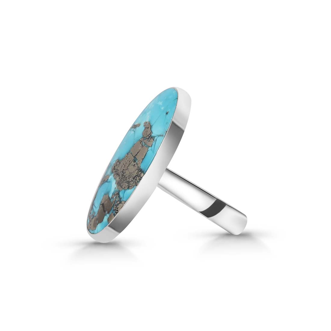Turquoise Adjustable Ring-(TRQ-R-176.)