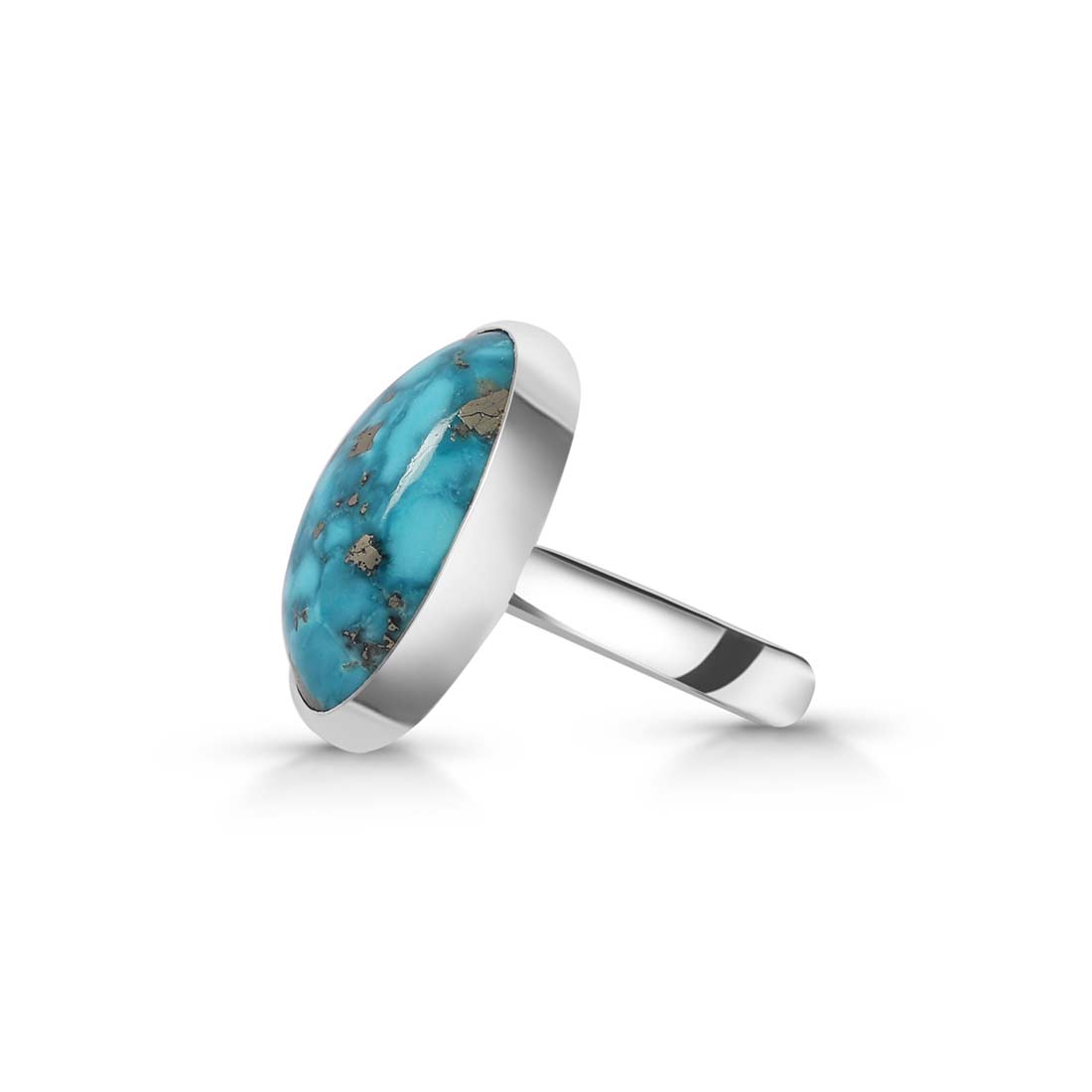 Turquoise Adjustable Ring-(TRQ-R-177.)
