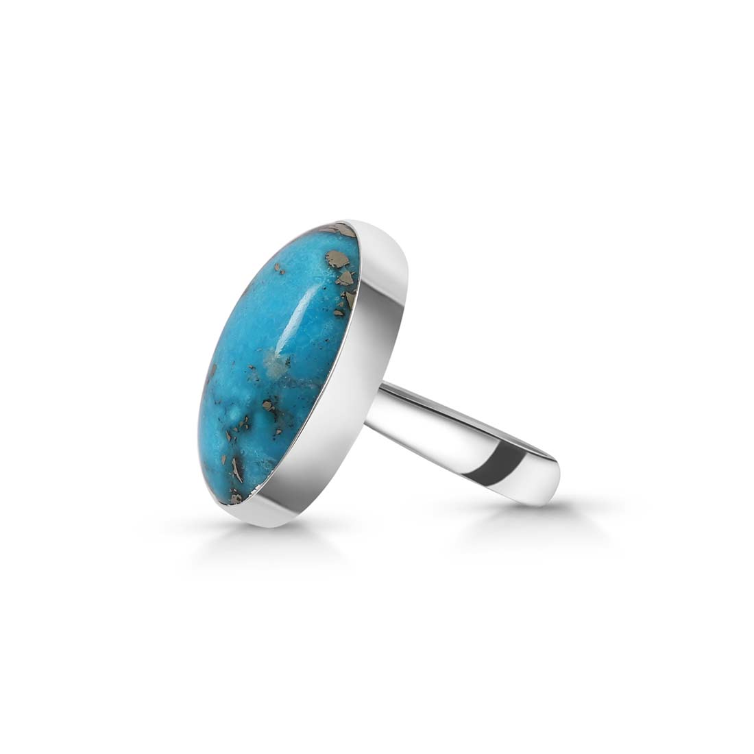 Turquoise Adjustable Ring-(TRQ-R-178.)