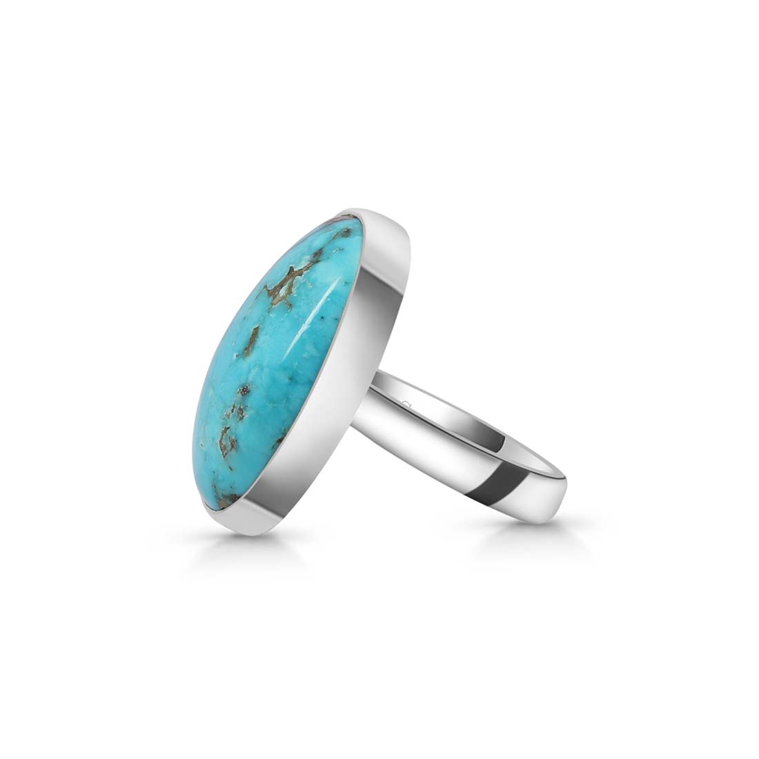 Turquoise Adjustable Ring-(TRQ-R-183.)