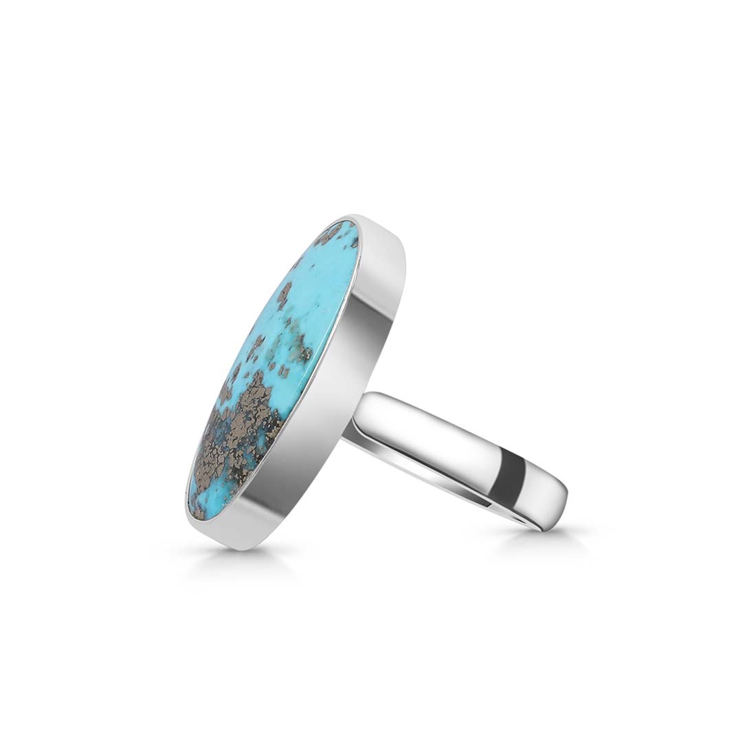 Turquoise Adjustable Ring-(TRQ-R-185.)