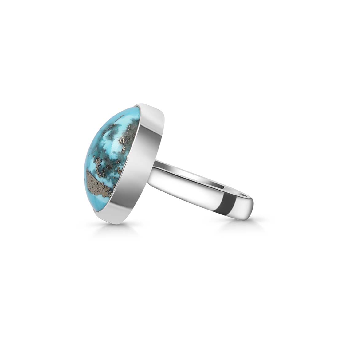 Turquoise Adjustable Ring-(TRQ-R-188.)