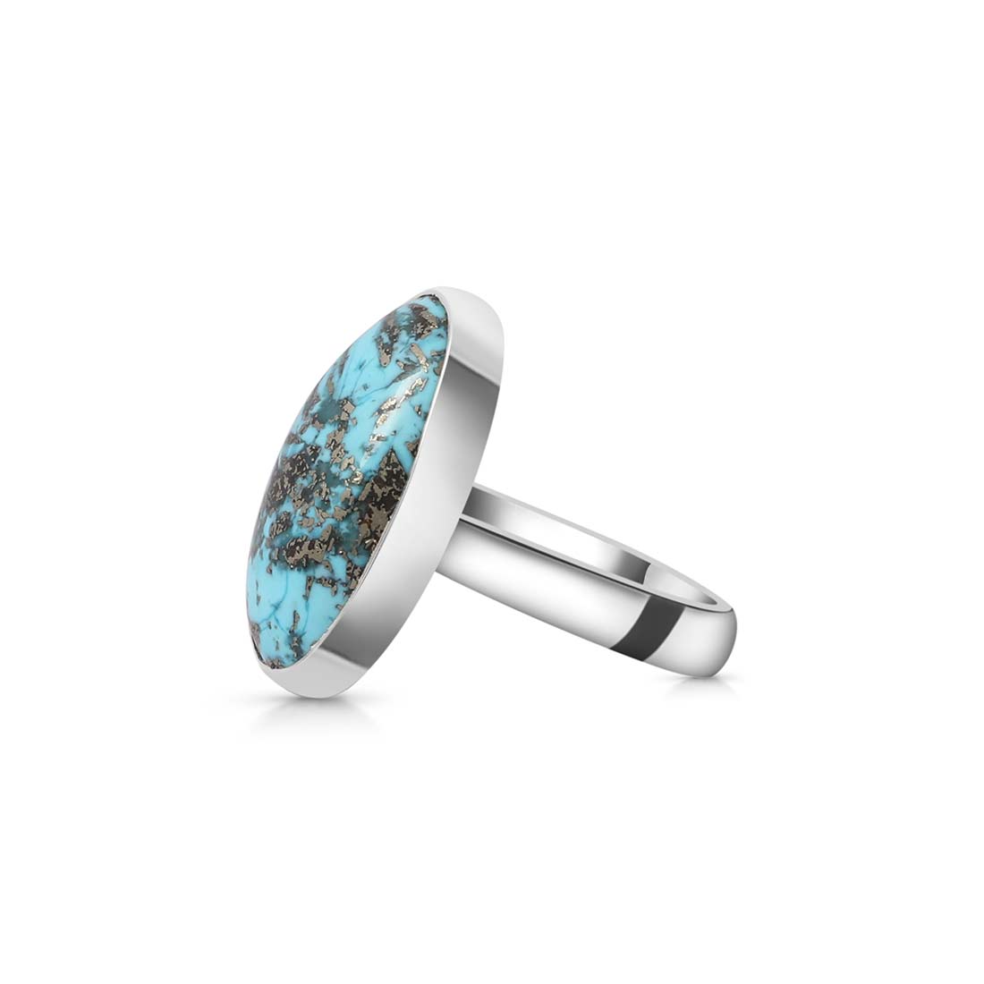 Turquoise Adjustable Ring-(TRQ-R-192.)