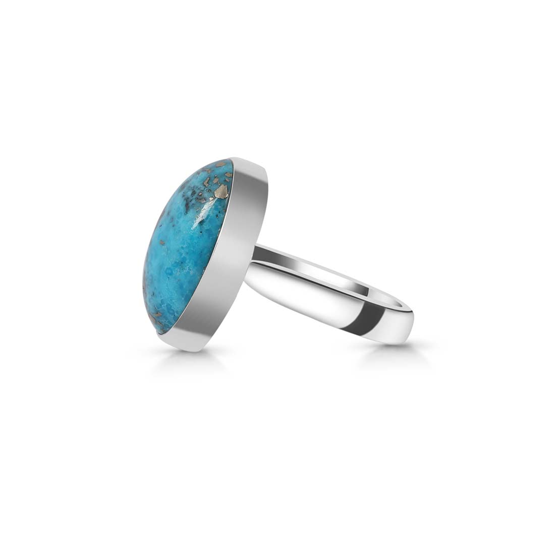 Turquoise Adjustable Ring-(TRQ-R-195.)