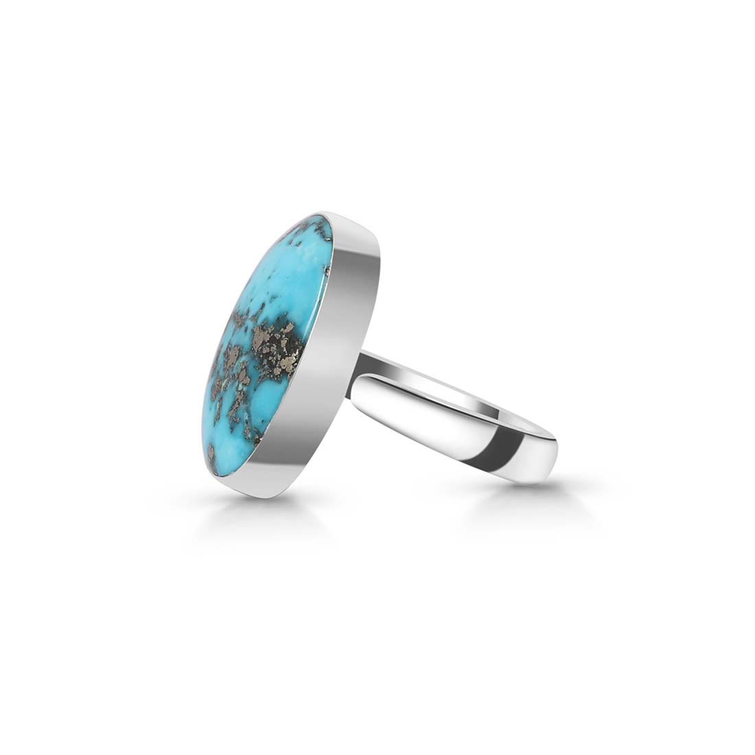 Turquoise Adjustable Ring-(TRQ-R-196.)