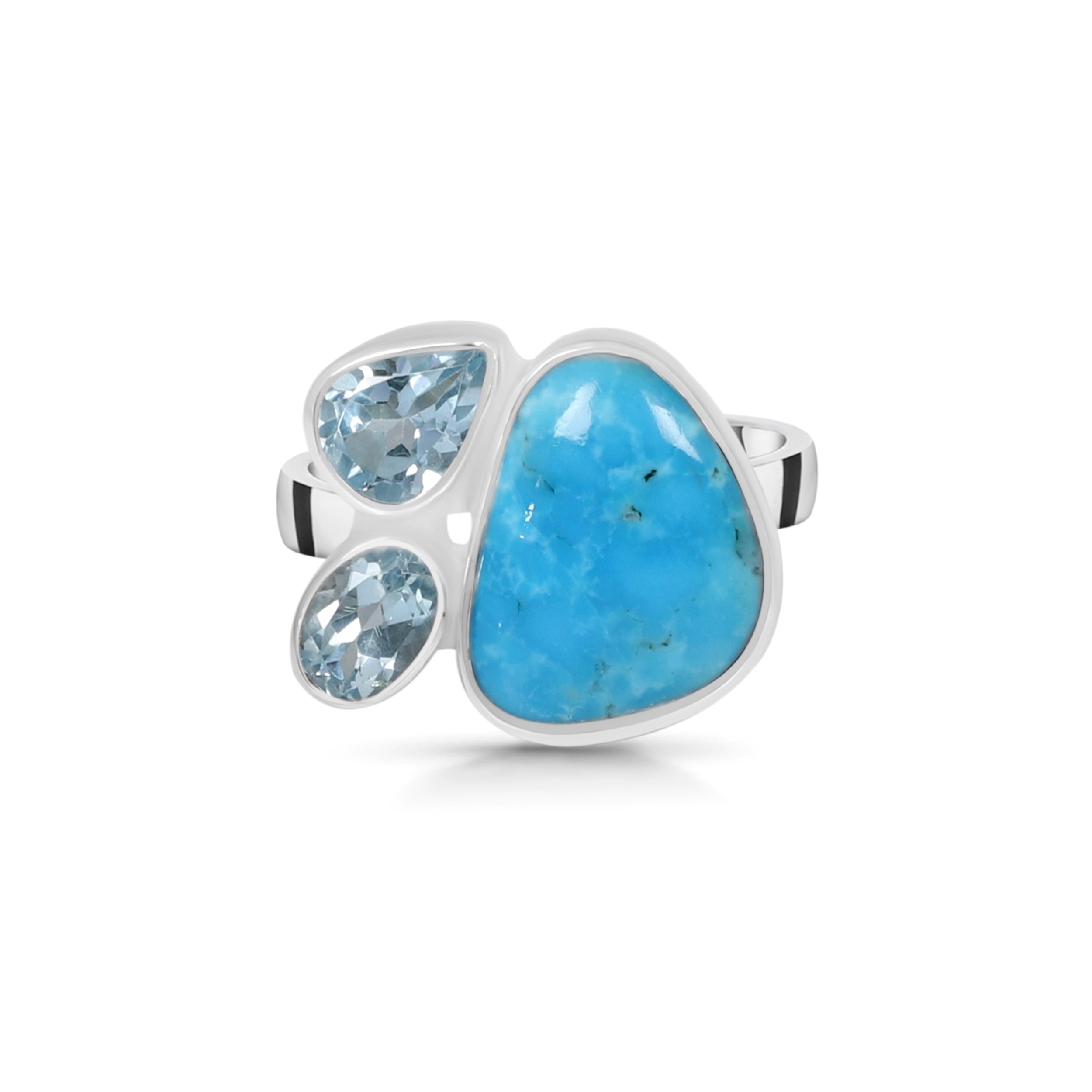 Turquoise (Rough) Adjustable Ring-(TRQ-R-21.)