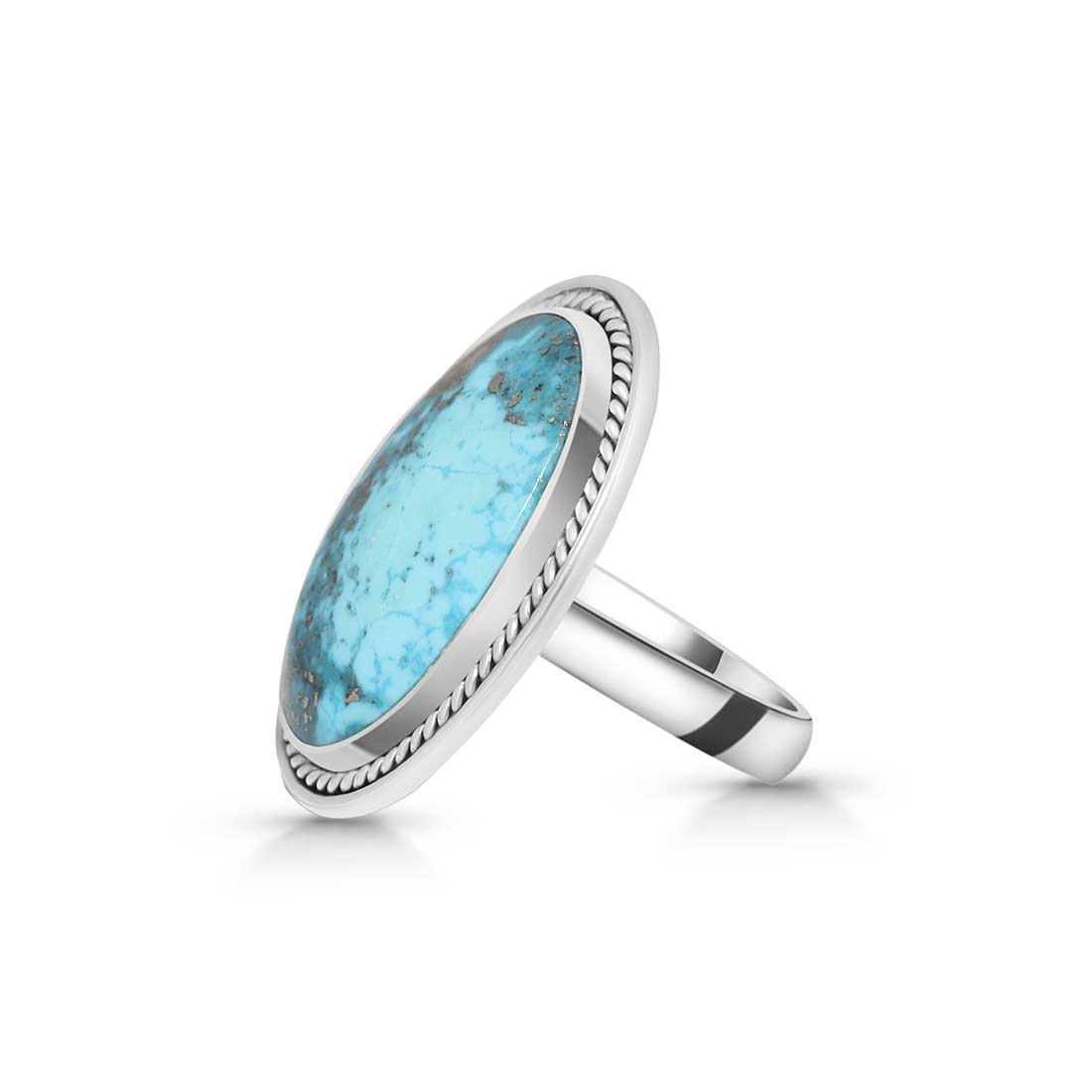 Turquoise Adjustable Ring-(TRQ-R-215.)