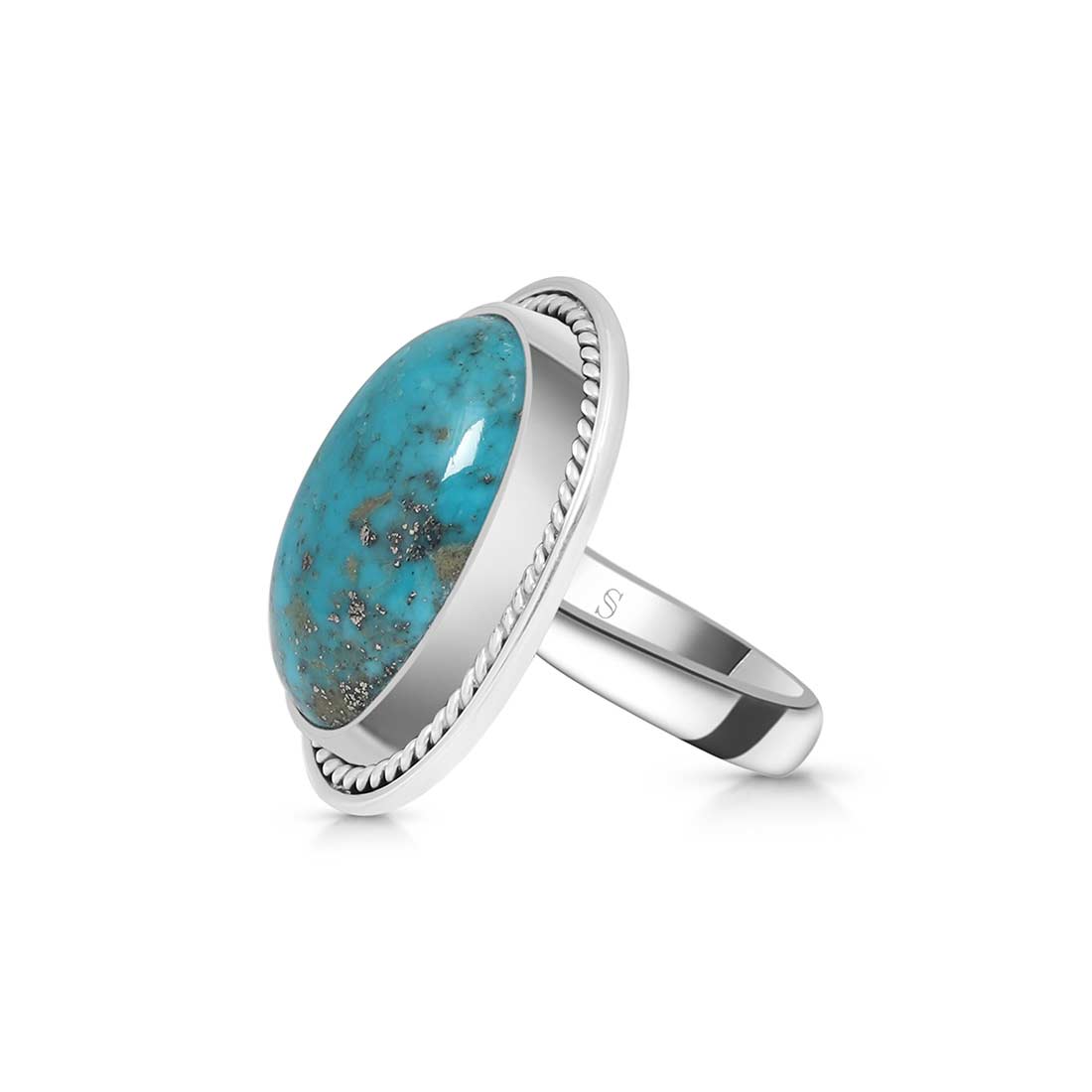 Turquoise Adjustable Ring-(TRQ-R-218.)