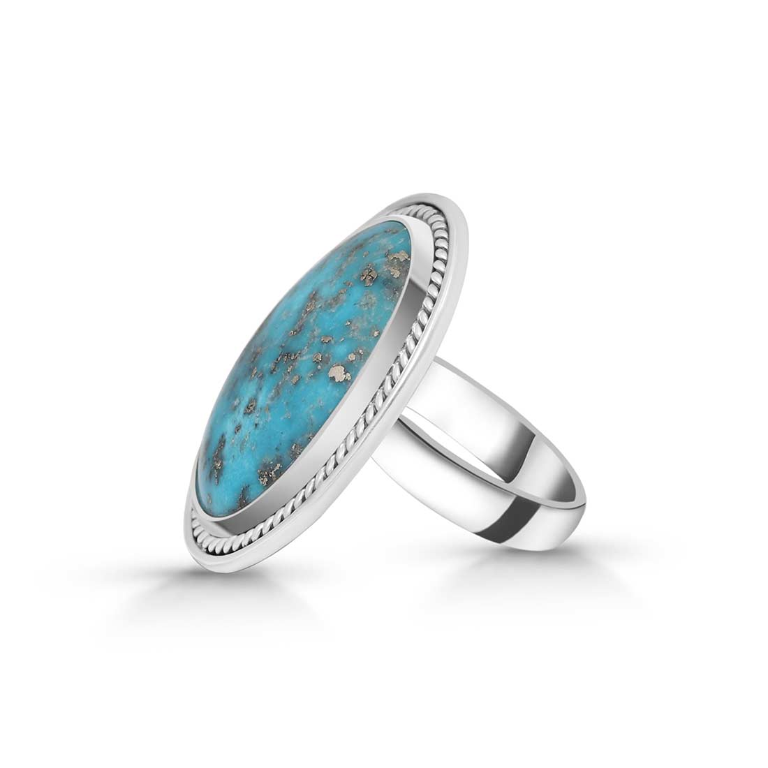 Turquoise Adjustable Ring-(TRQ-R-219.)