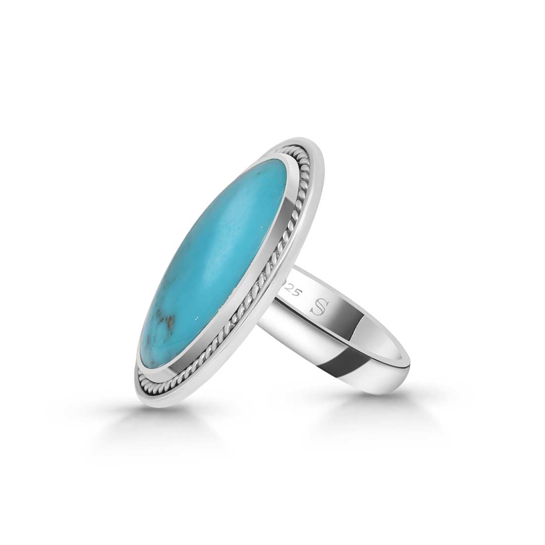 Turquoise Adjustable Ring-(TRQ-R-220.)
