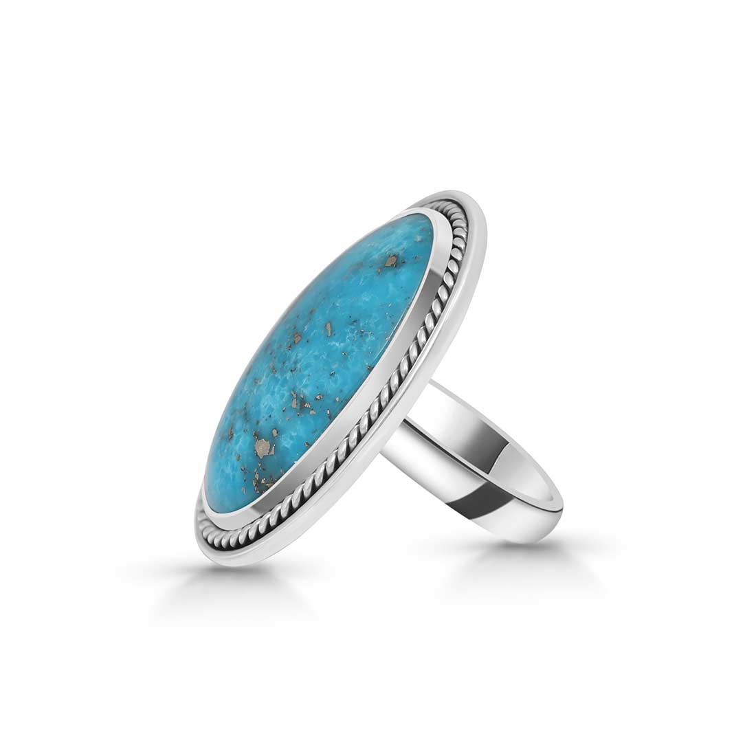 Turquoise Adjustable Ring-(TRQ-R-226.)