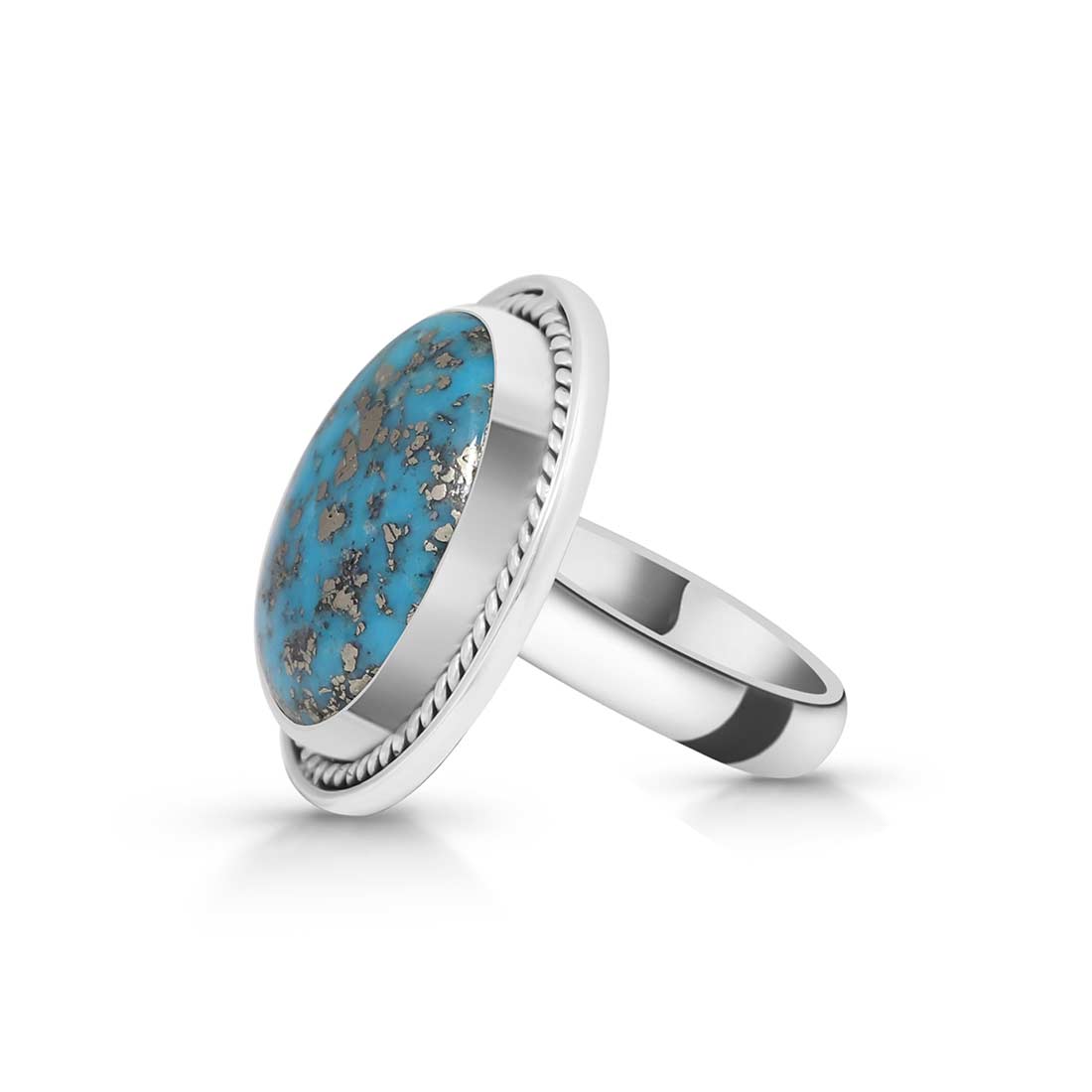 Turquoise Adjustable Ring-(TRQ-R-227.)